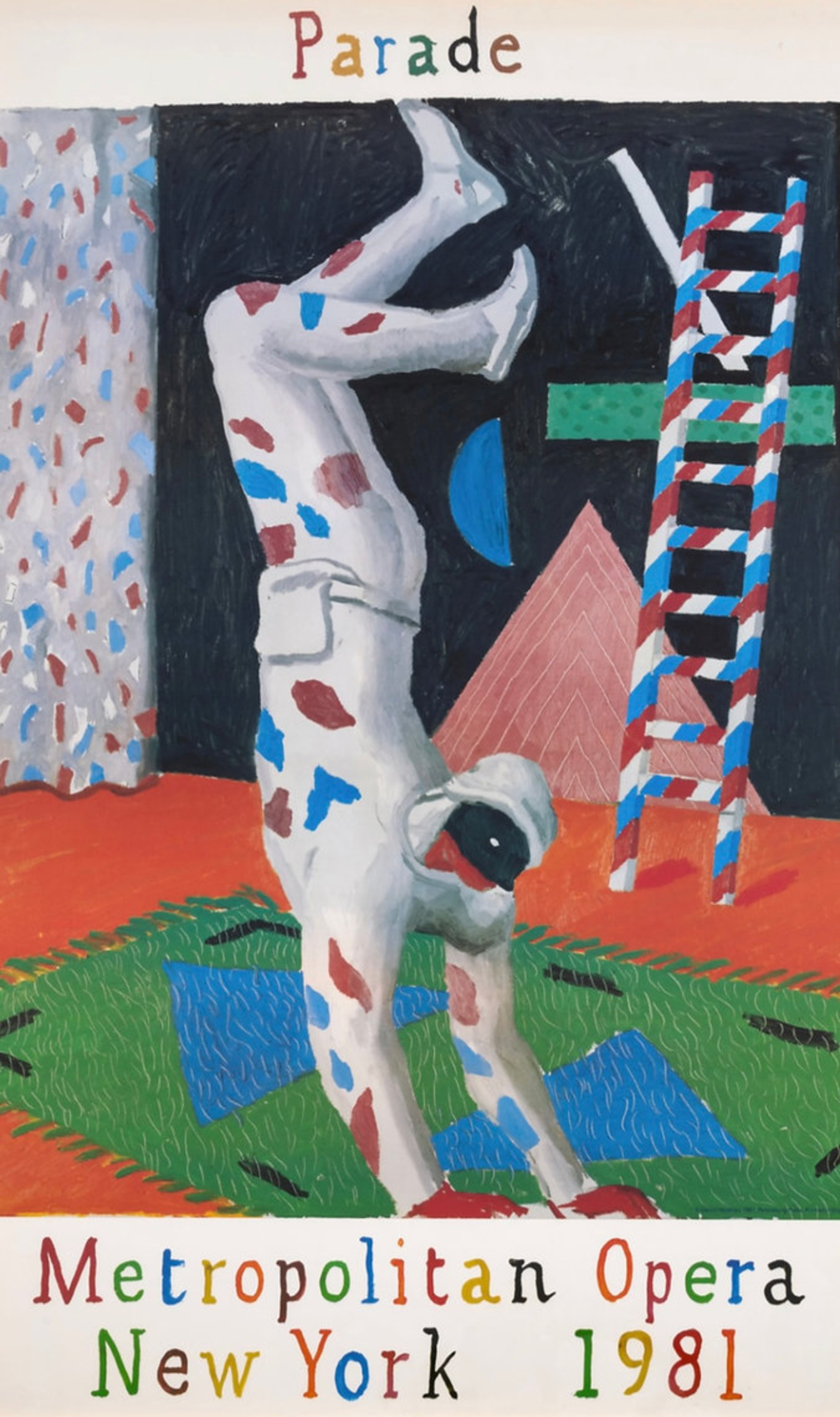 David Hockney Harlequin from Parade for the Metropolitan Opera New York by David Hockney