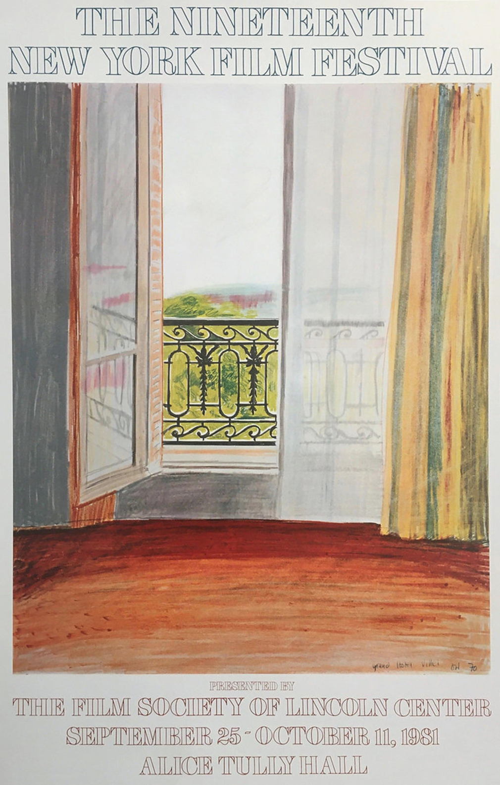 David Hockney The 19th New York Film Festival 1981 Poster by David Hockney