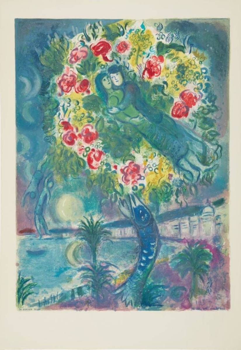 Sirène au pin (Sirene with Pine) by Marc Chagall