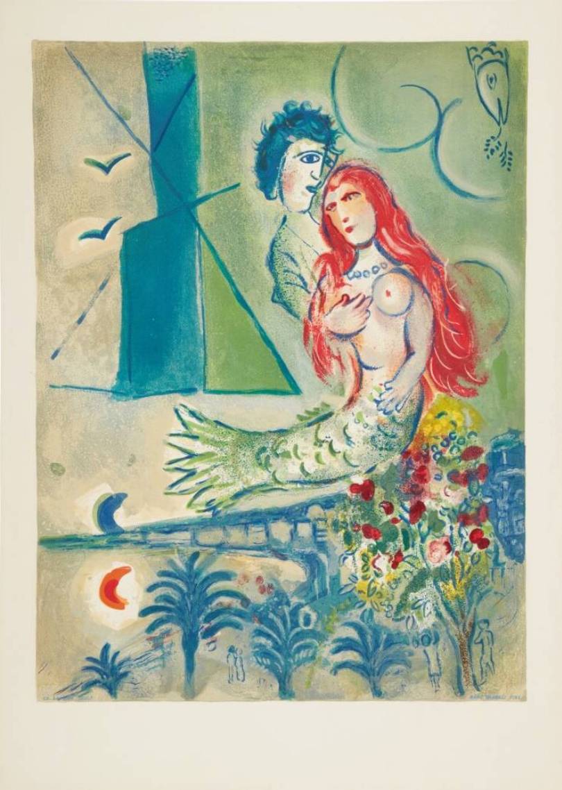 Sirène au Poète (Sirene with Poet) by Marc Chagall