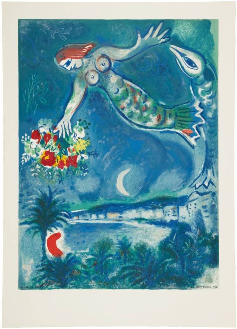 Sirène et Poisson (Sirene and Fish) by Marc Chagall