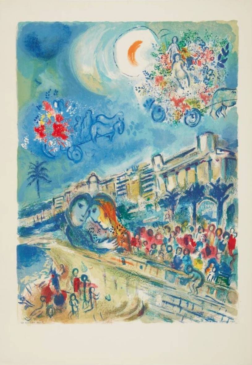 Bataille de Fleurs (Carnaval of Flowers) by Marc Chagall