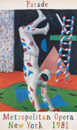 David Hockney Harlequin from Parade for the Metropolitan Opera New York by David Hockney at Clifton Gallery