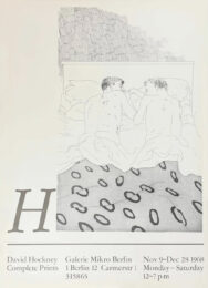 David Hockney Two Boys Aged 23 or 24 Galerie Mikro Berlin 1968 by David Hockney at Clifton Gallery