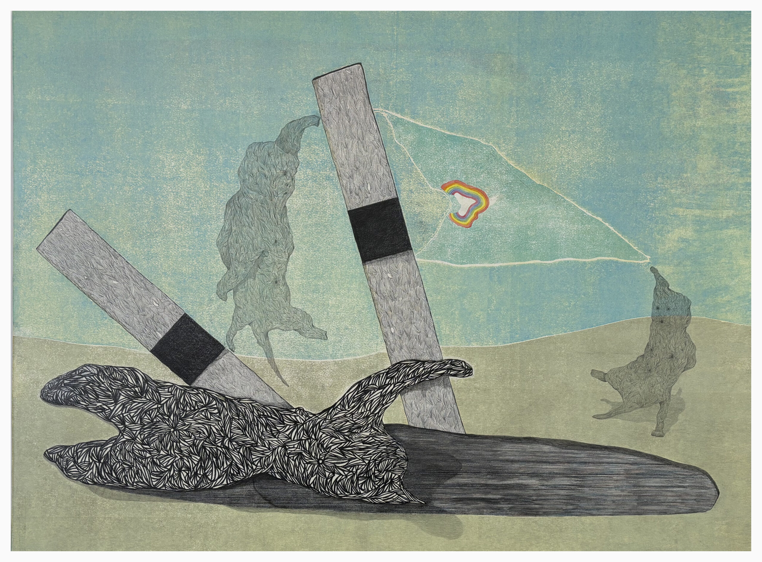 Dog eats Lion 1 by Michael Taylor