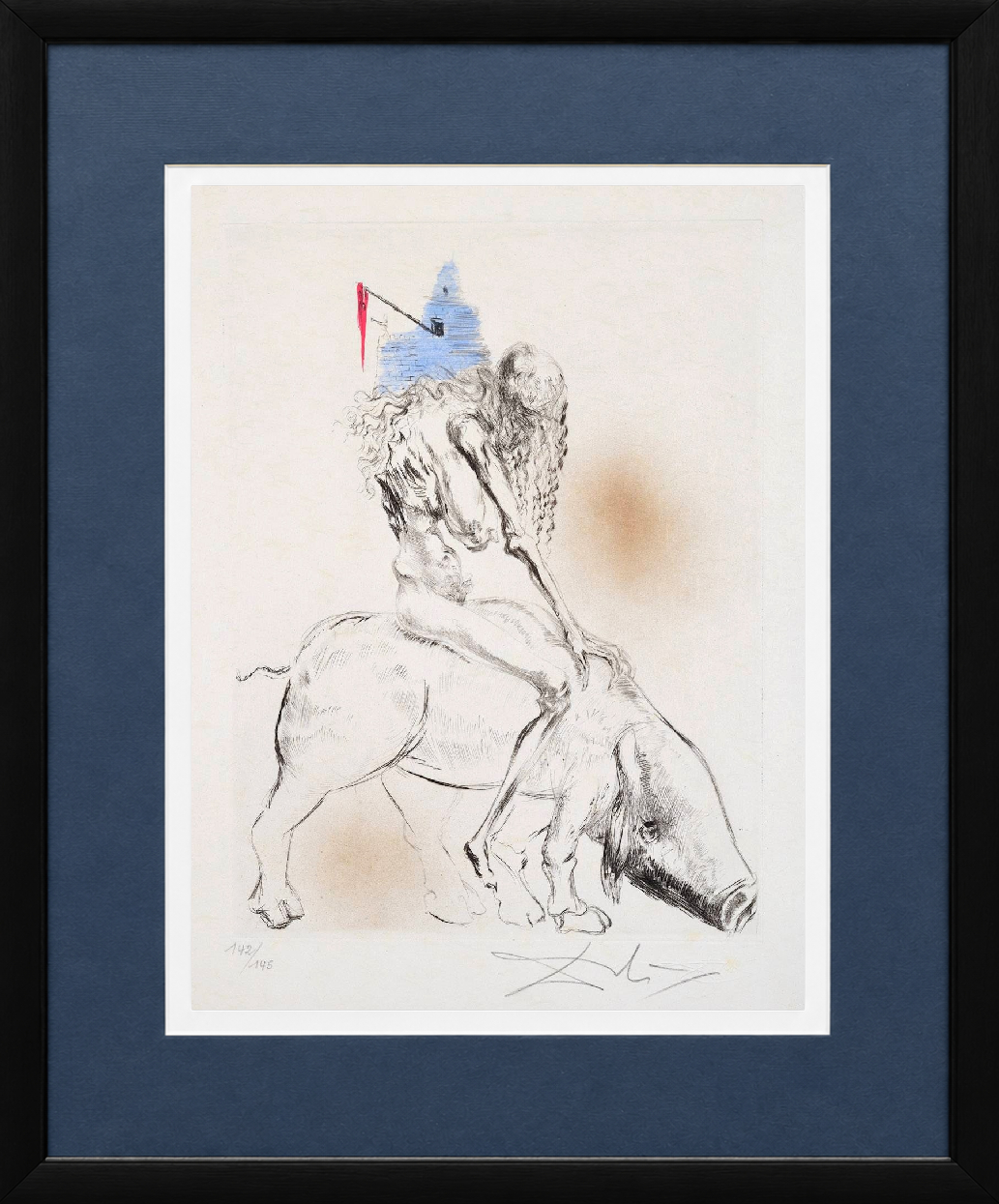 Femme au cochon (Woman with Pig) by Salvador Dalí