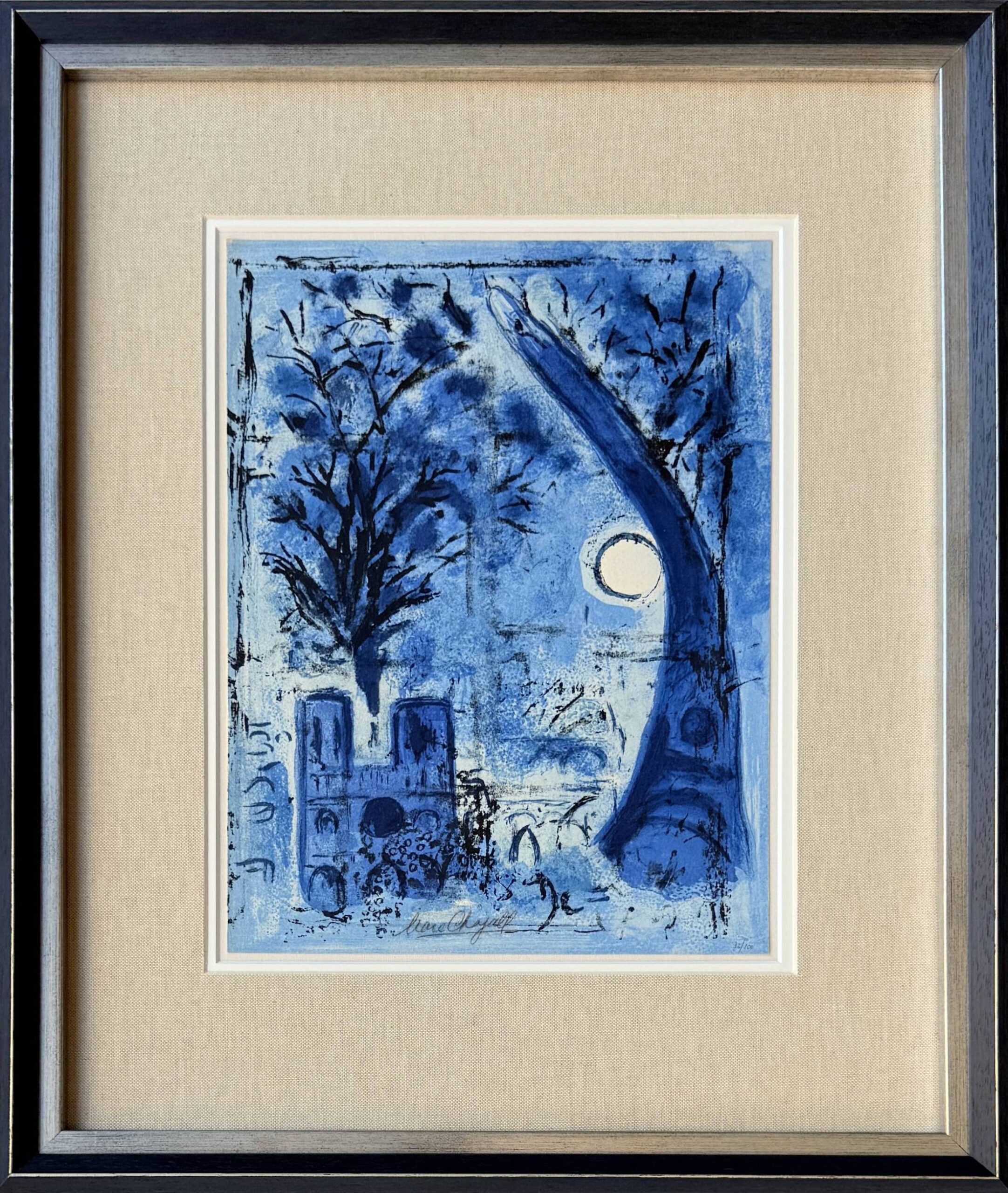 Notre Dame et la tour Eiffel (Notre Dame and the Eiffel Tower) by Marc Chagall