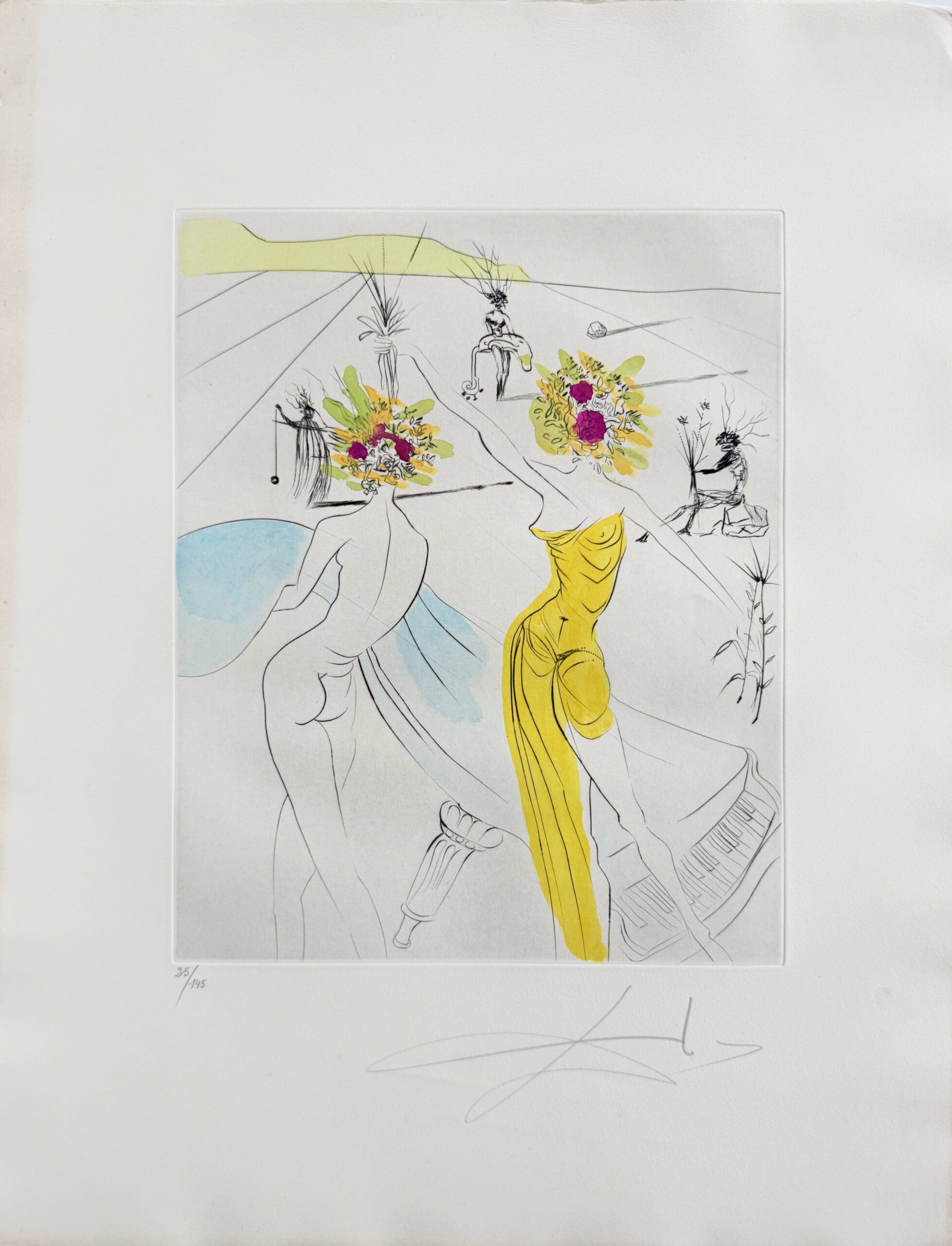 Femme-fleurs au piano (Flower-women at the Piano) by Salvador Dalí