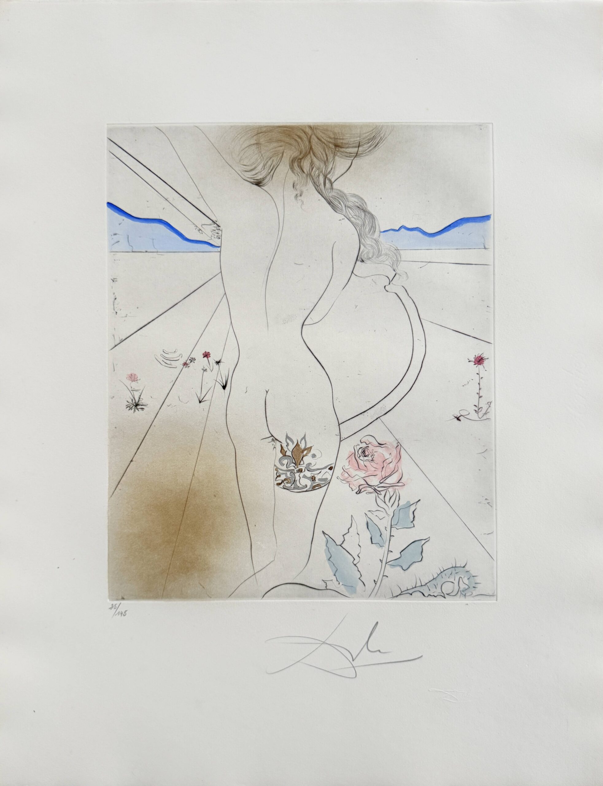 Nu à la jarretière (Nude with Garter) by Salvador Dalí