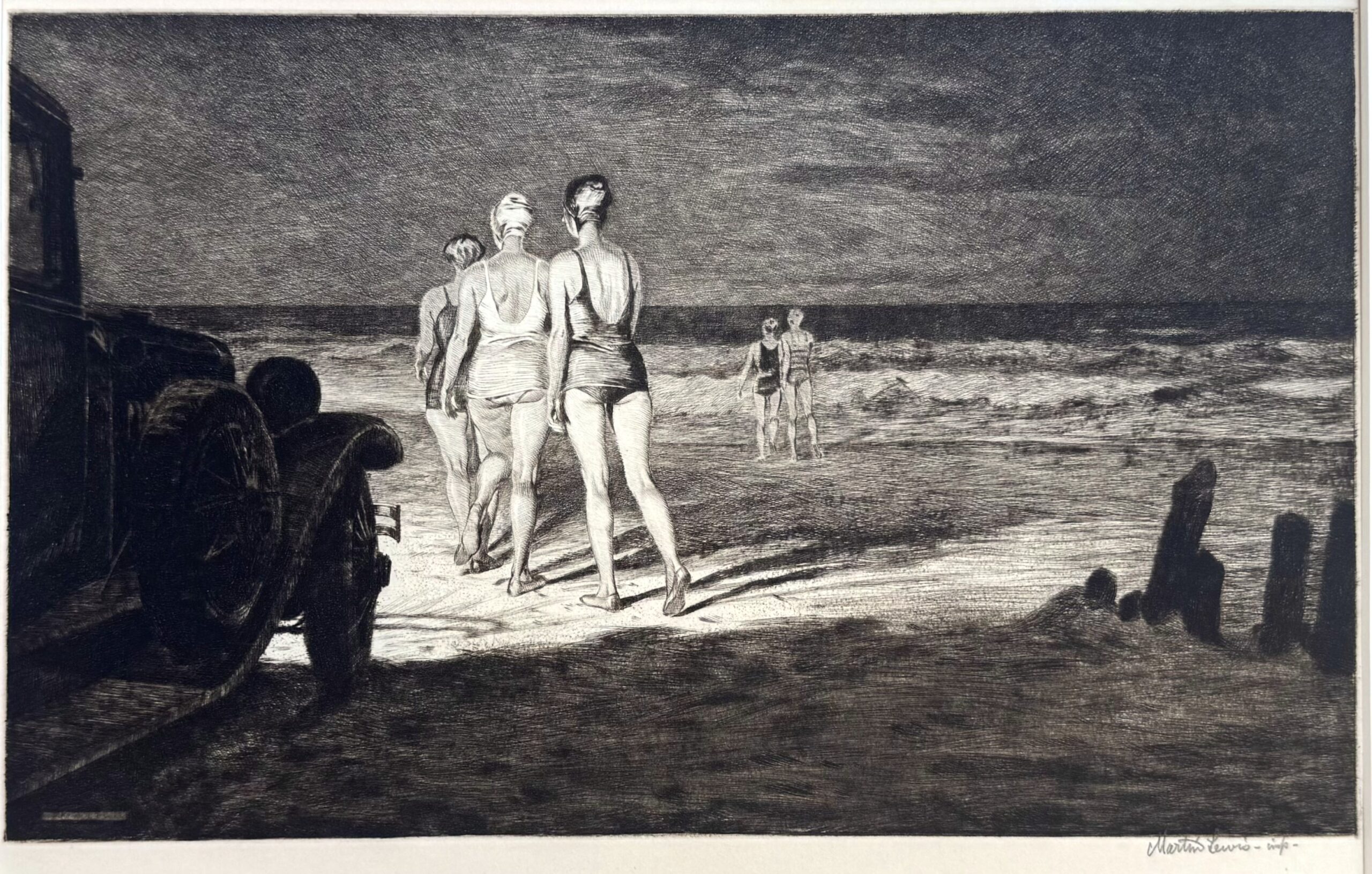 Down to the Sea at Night by Martin Lewis