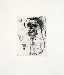 Please Pay Me So I Can Pay Them from Skull Project by Brad Kahlhamer at LeRoy Neiman Center for Print Studies