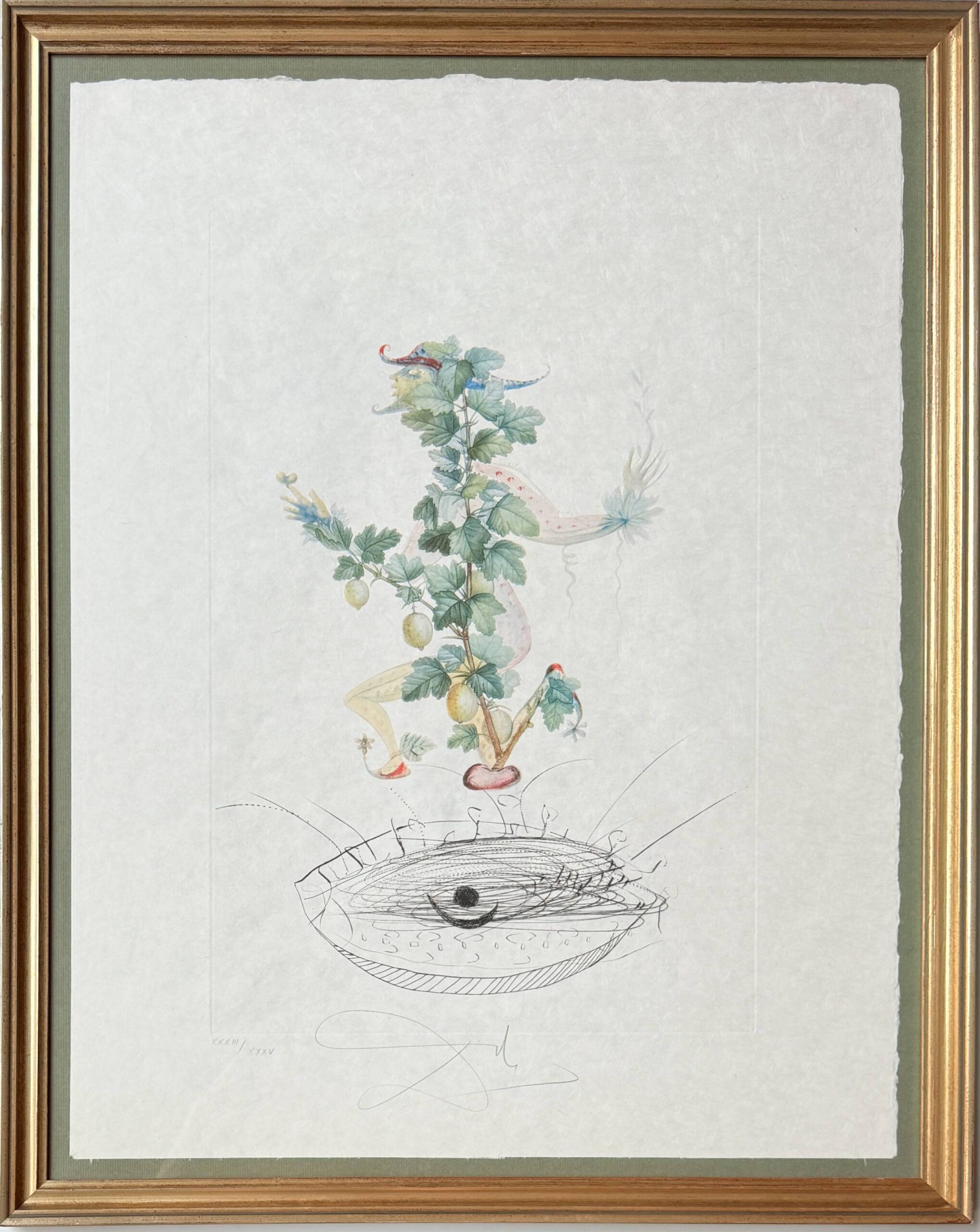 Révérence du groseillier (Curtsying Gooseberry Bush) by Salvador Dalí