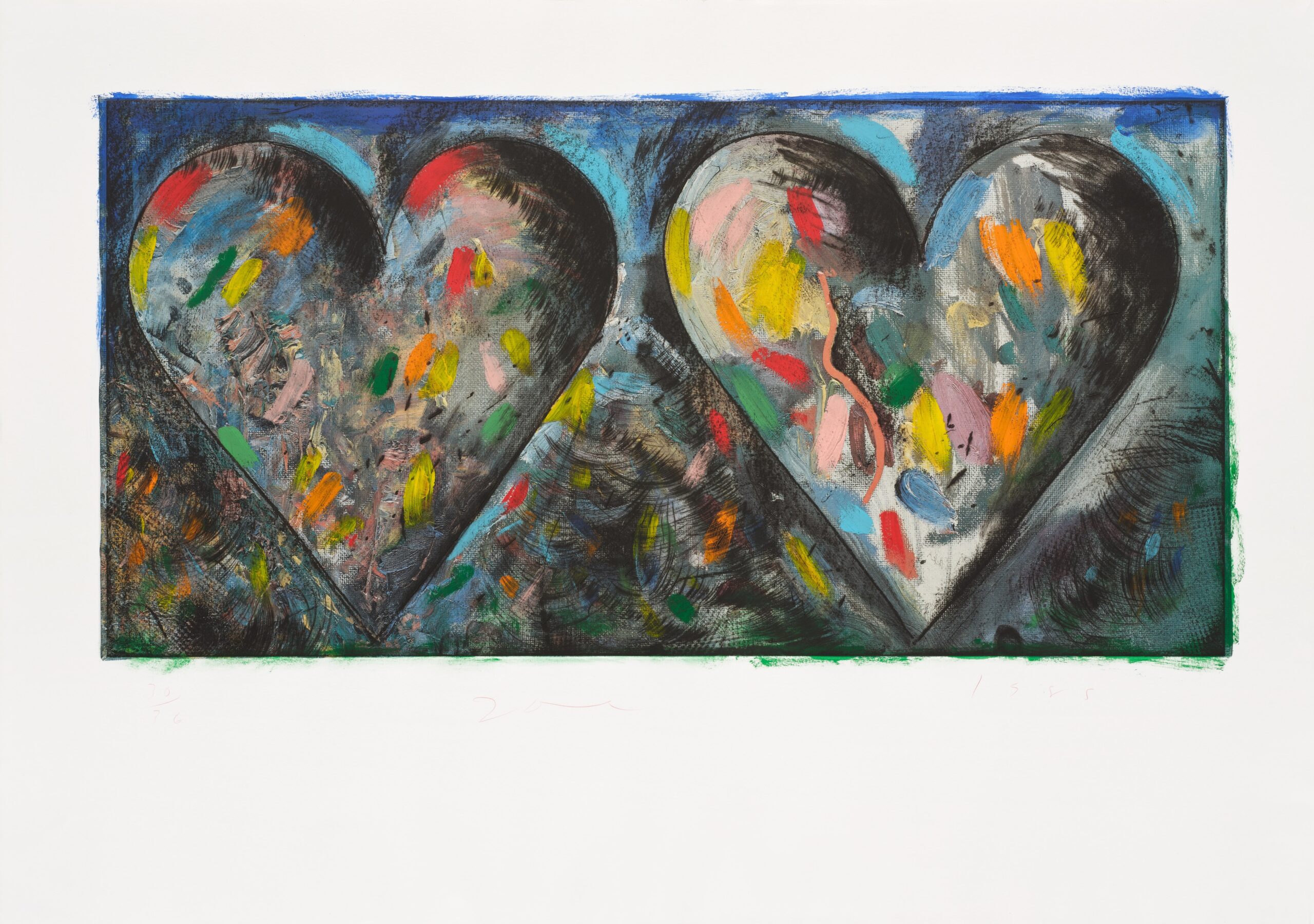 Two Hearts for the Moment by Jim Dine