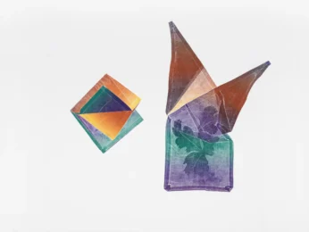 Working Shapes at Play I by Kyle Hawley at Flatbed Press and Gallery