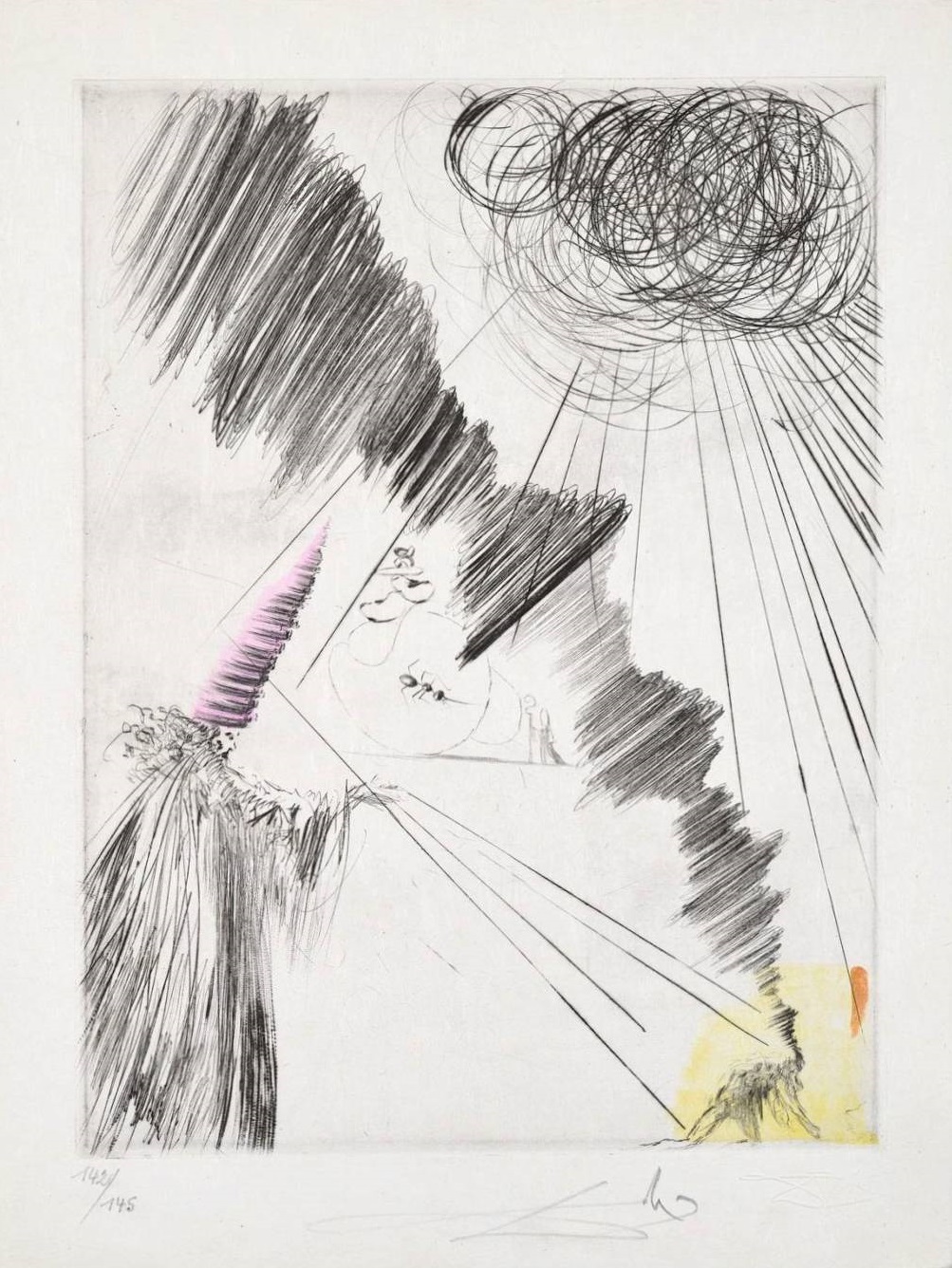 Femme au clown (Woman with Clown) by Salvador Dalí