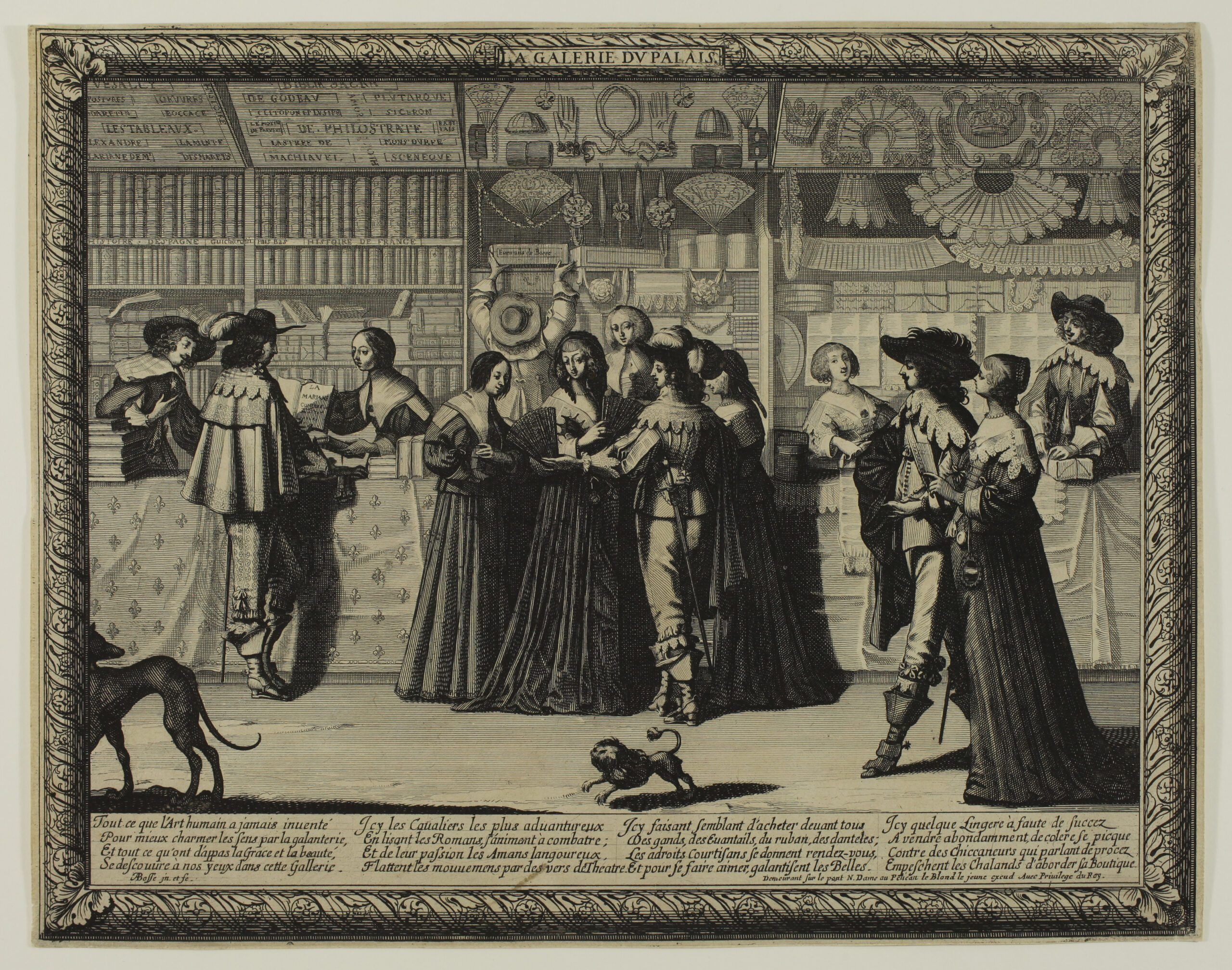 La Galerie du Palais [The Shop at the Palais de Justice, Paris] by Abraham Bosse