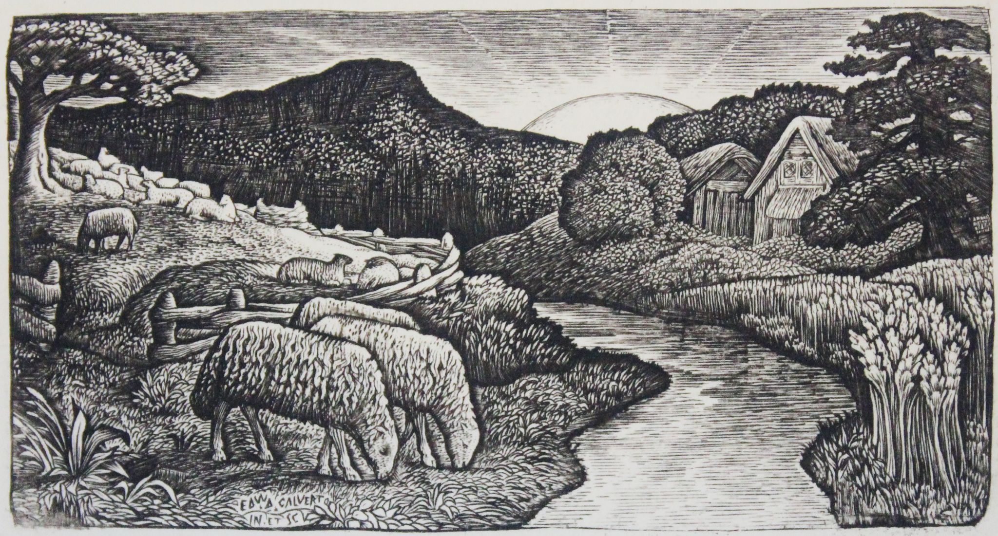 The Sheep of his Pasture by Edward Calvert