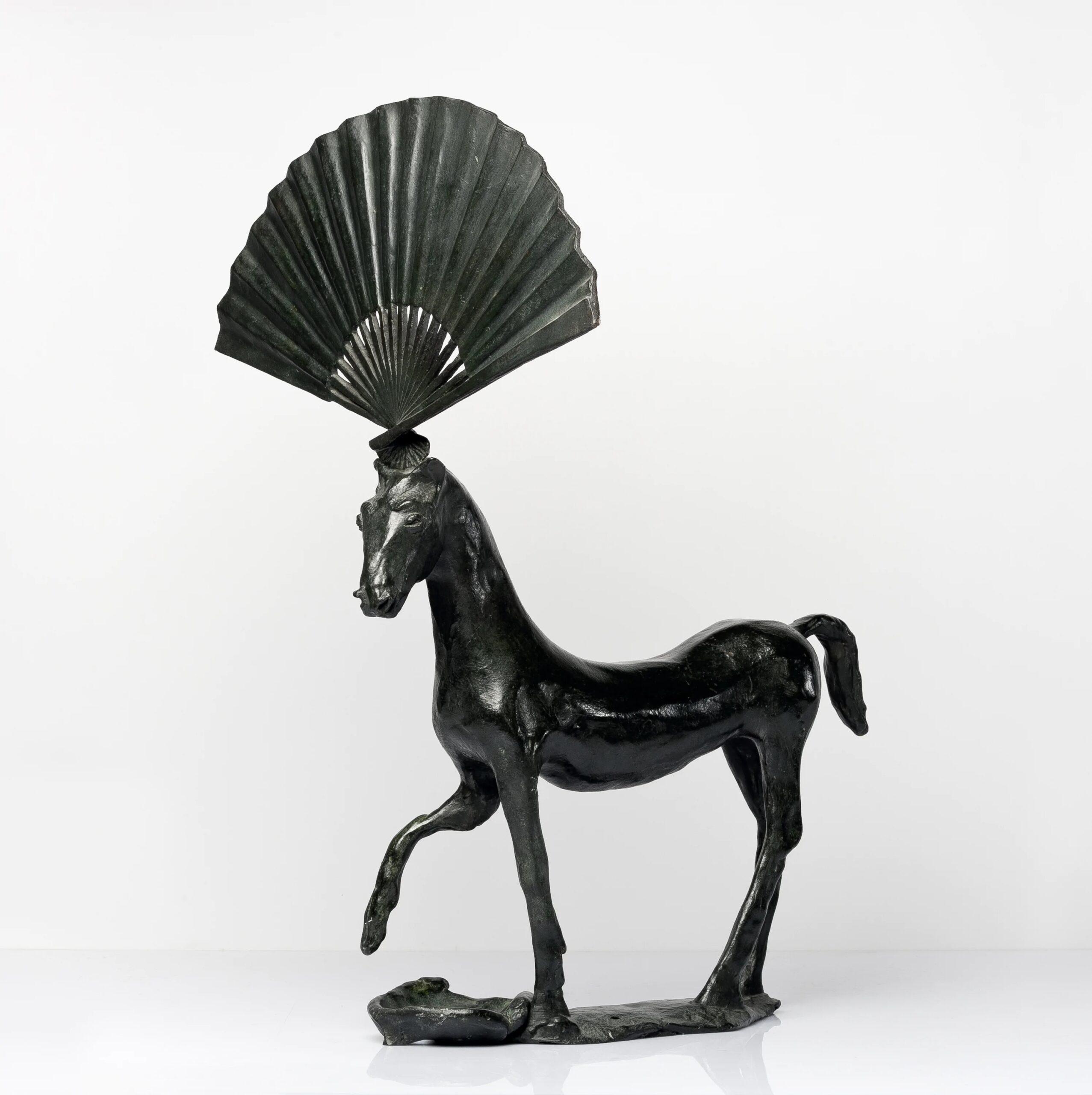 Horse With Fan by Barry Flanagan