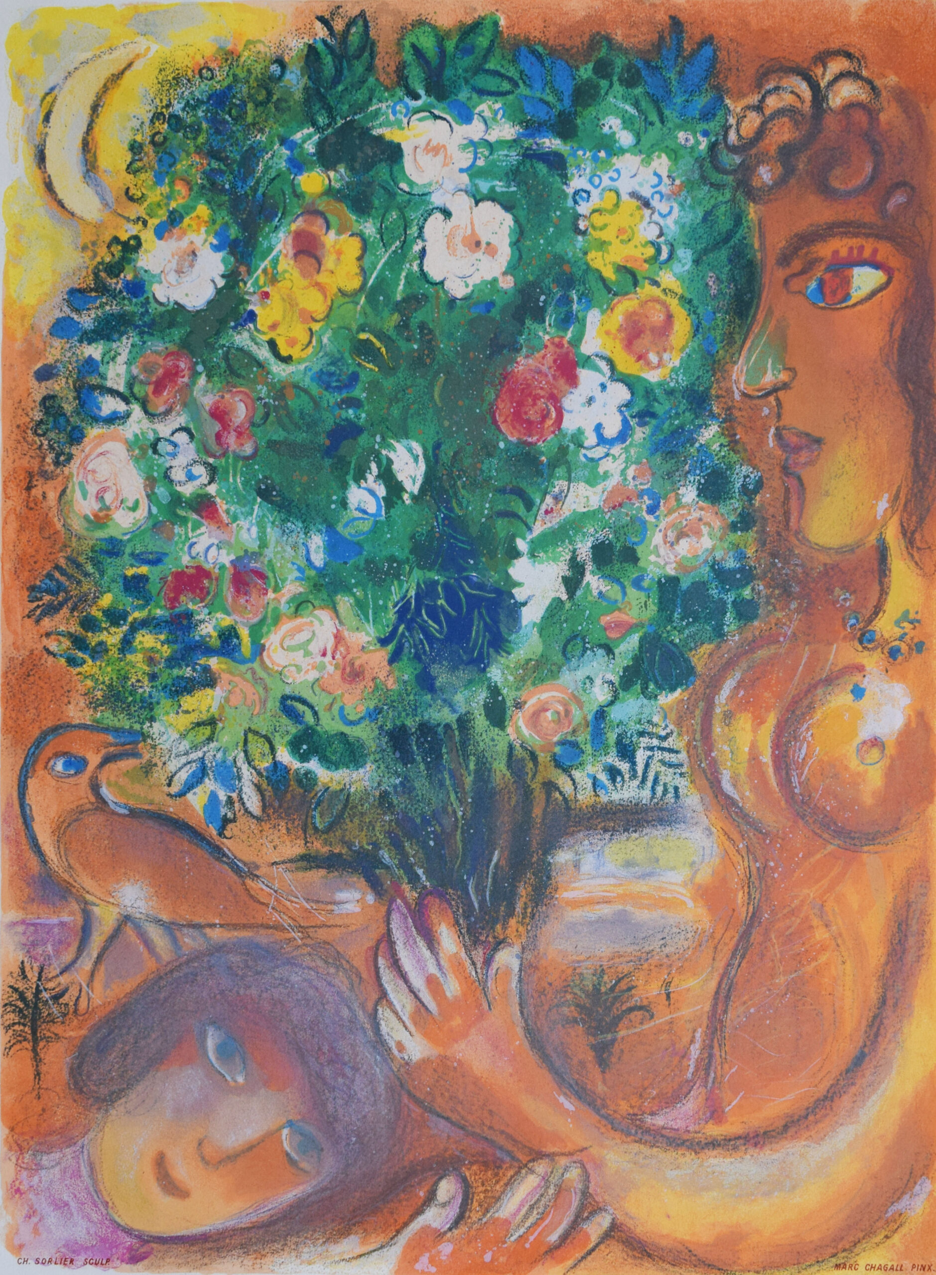 Woman with Bouquet by Marc Chagall