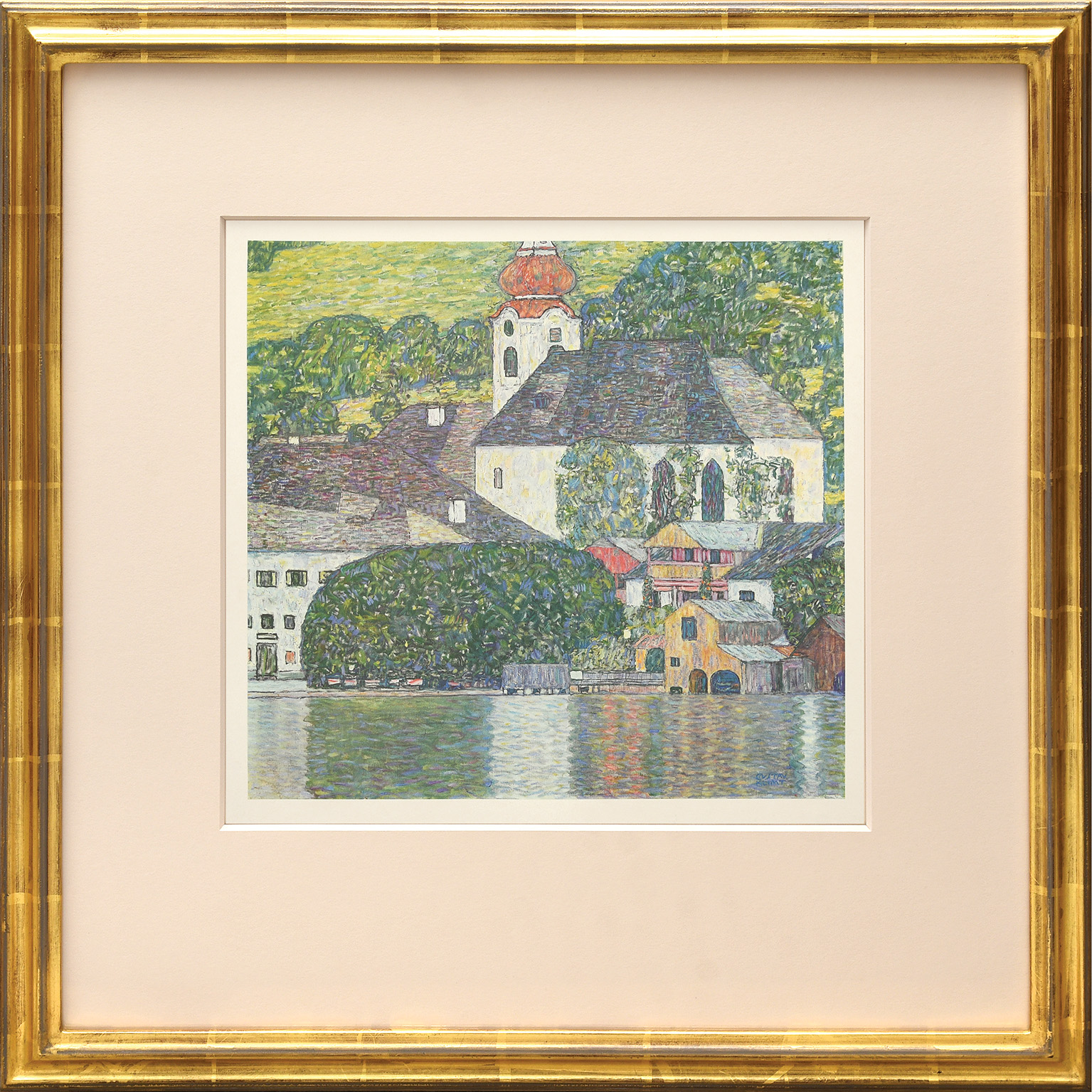 Kirche am Attersee. by Gustav Klimt