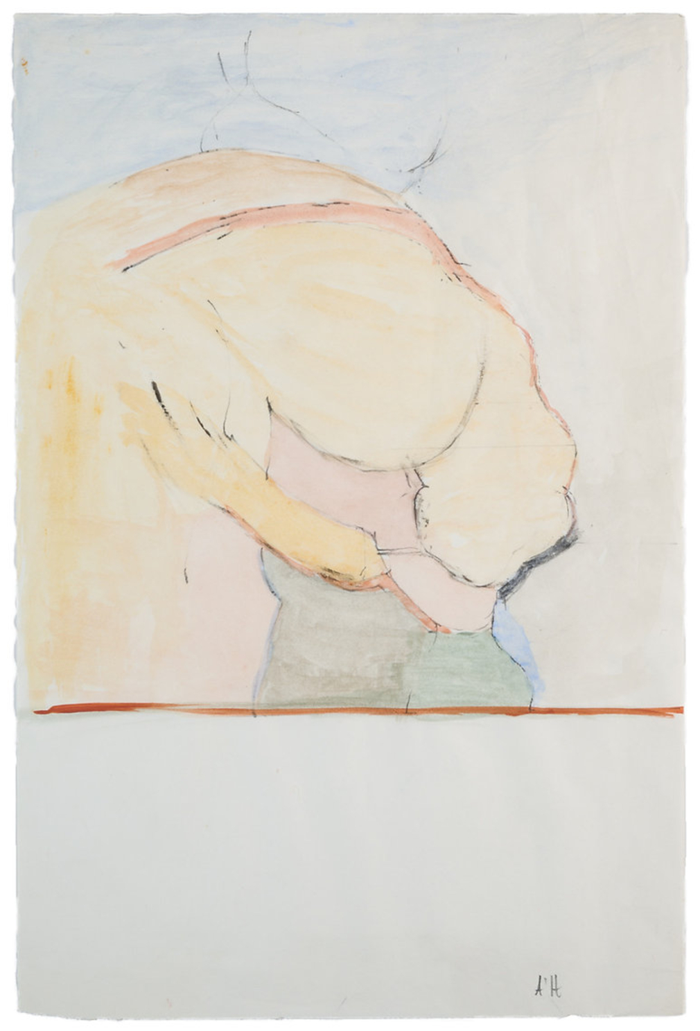 Adrian Heath Nude From Behind by Adrian Heath