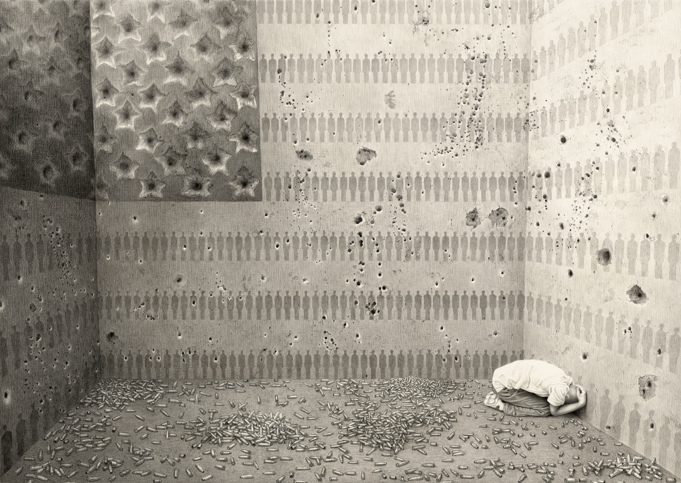 America Is A Gun by Laurie Lipton