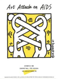 Art Attack On Aids by Keith Haring at Dovehouse Contemporary