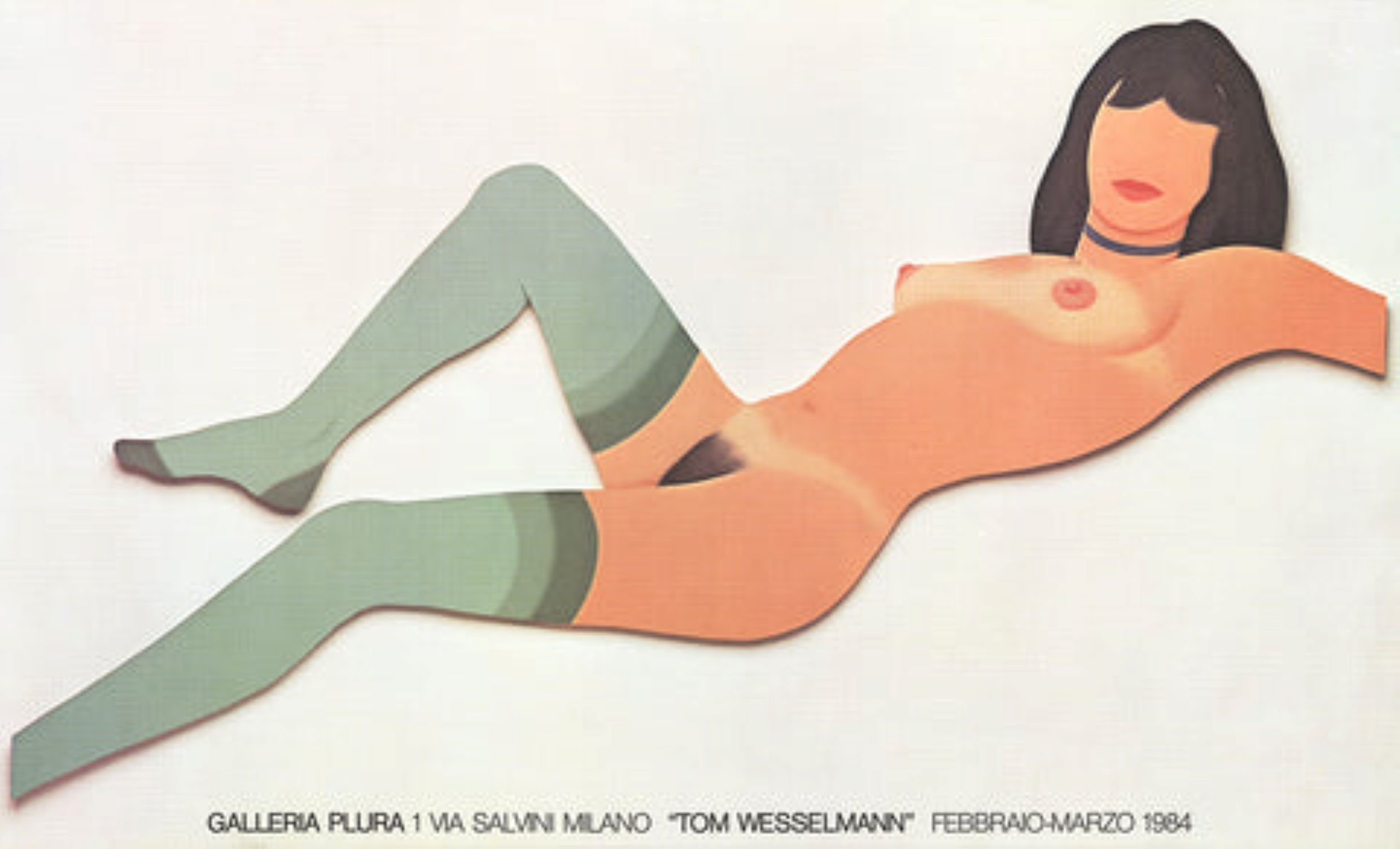 Reclining Nude With Green Stockings by Tom Wesselmann