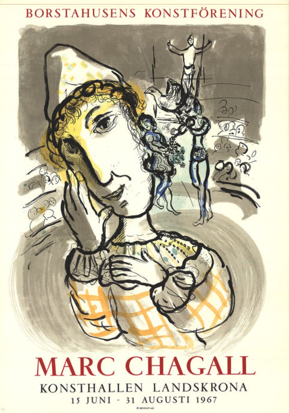 Circus with Yellow Clown by Marc Chagall