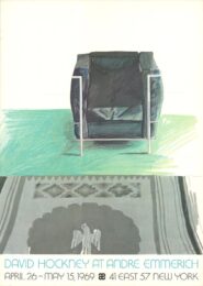 Corbusier Chair and Rug (sm) by David Hockney at Dovehouse Contemporary