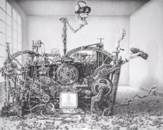 Default Setting by Laurie Lipton at Bert Green Fine Art