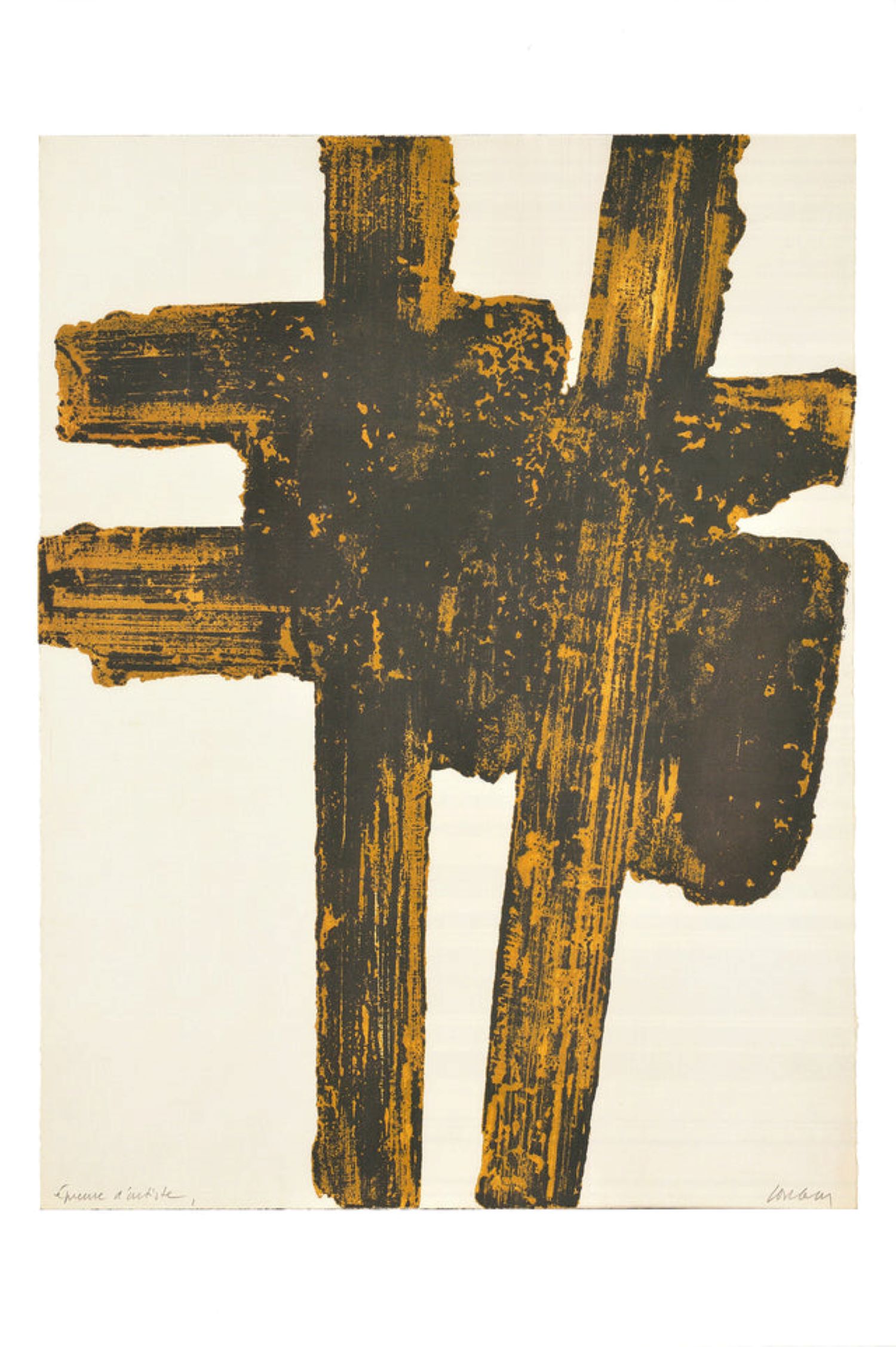 Eau-forte Xviii by Pierre Soulages