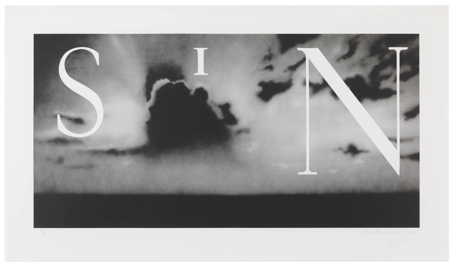 Sin (without) by Ed Ruscha