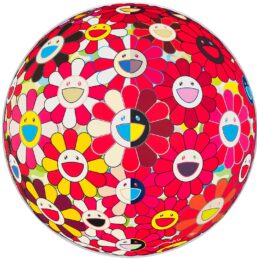 Flower Ball Red (3D) The magic flute by Takashi Murakami at Galerie Raphael