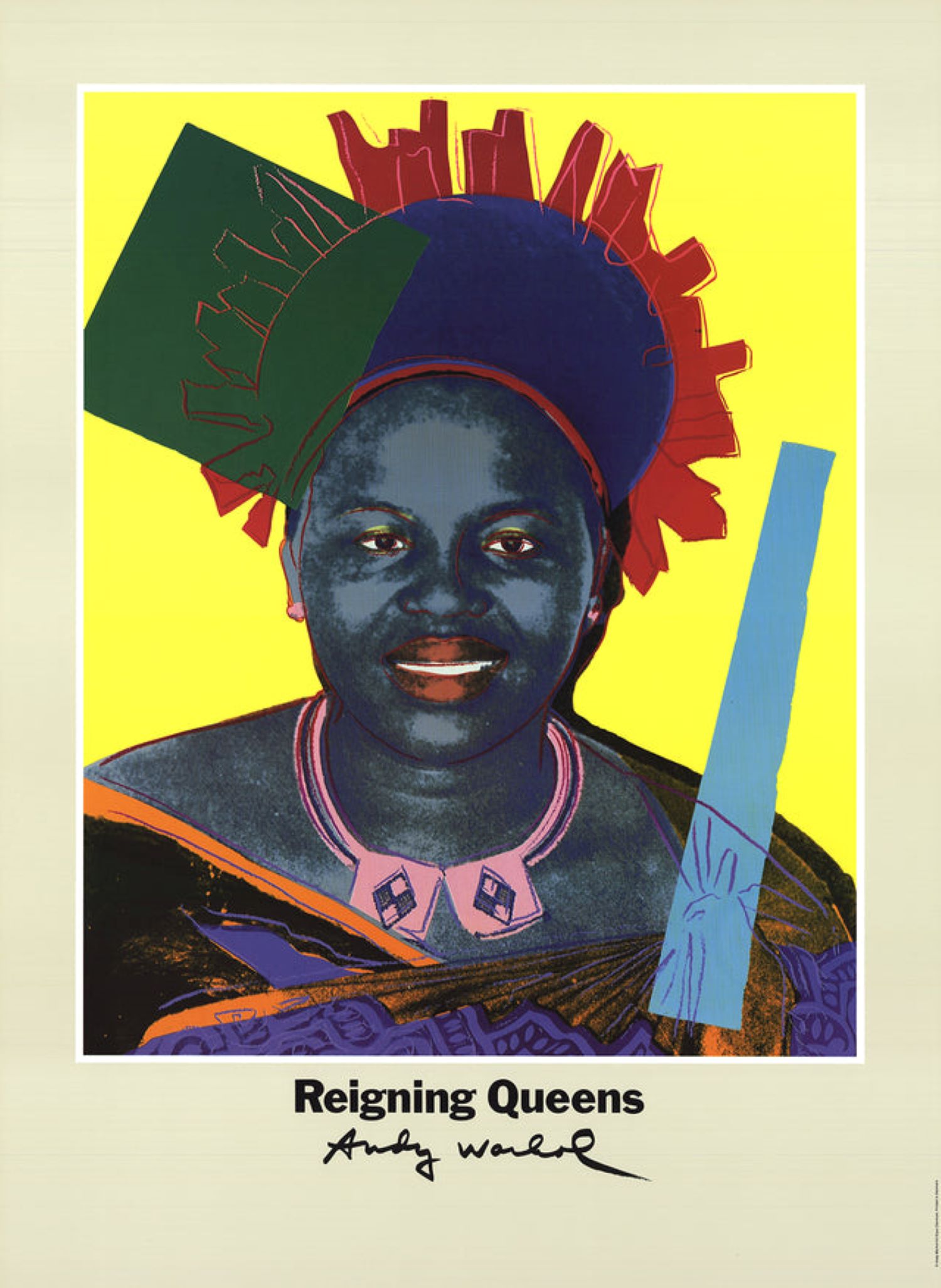 Queen Ntombi Twala Of Swaziland by Andy Warhol