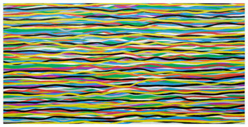 Horizontal Wavy Brushstrokes in Color by Sol LeWitt at Krakow Witkin Gallery