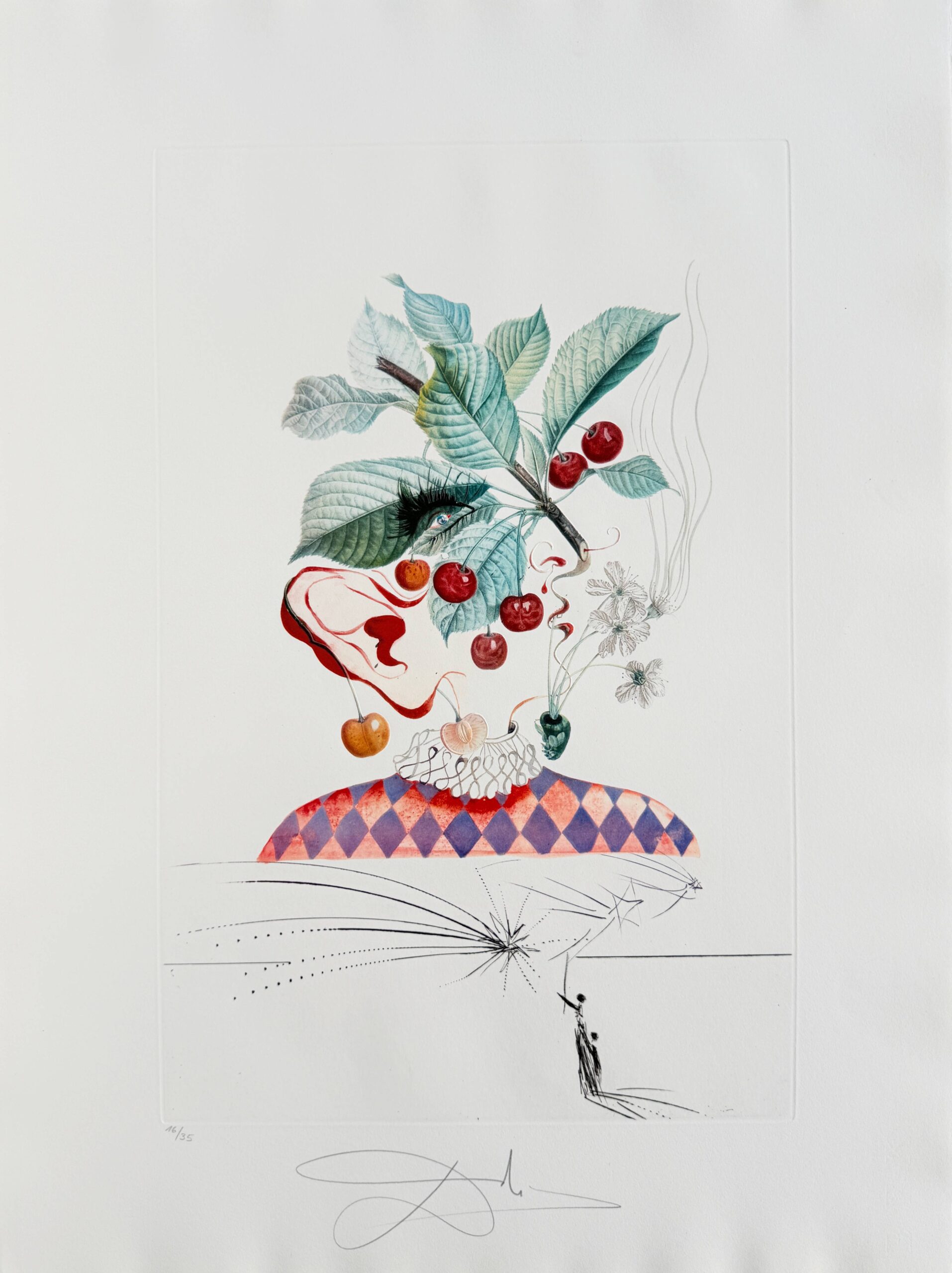 Cérises Pierrot (Pierrot Cherries) by Salvador Dalí