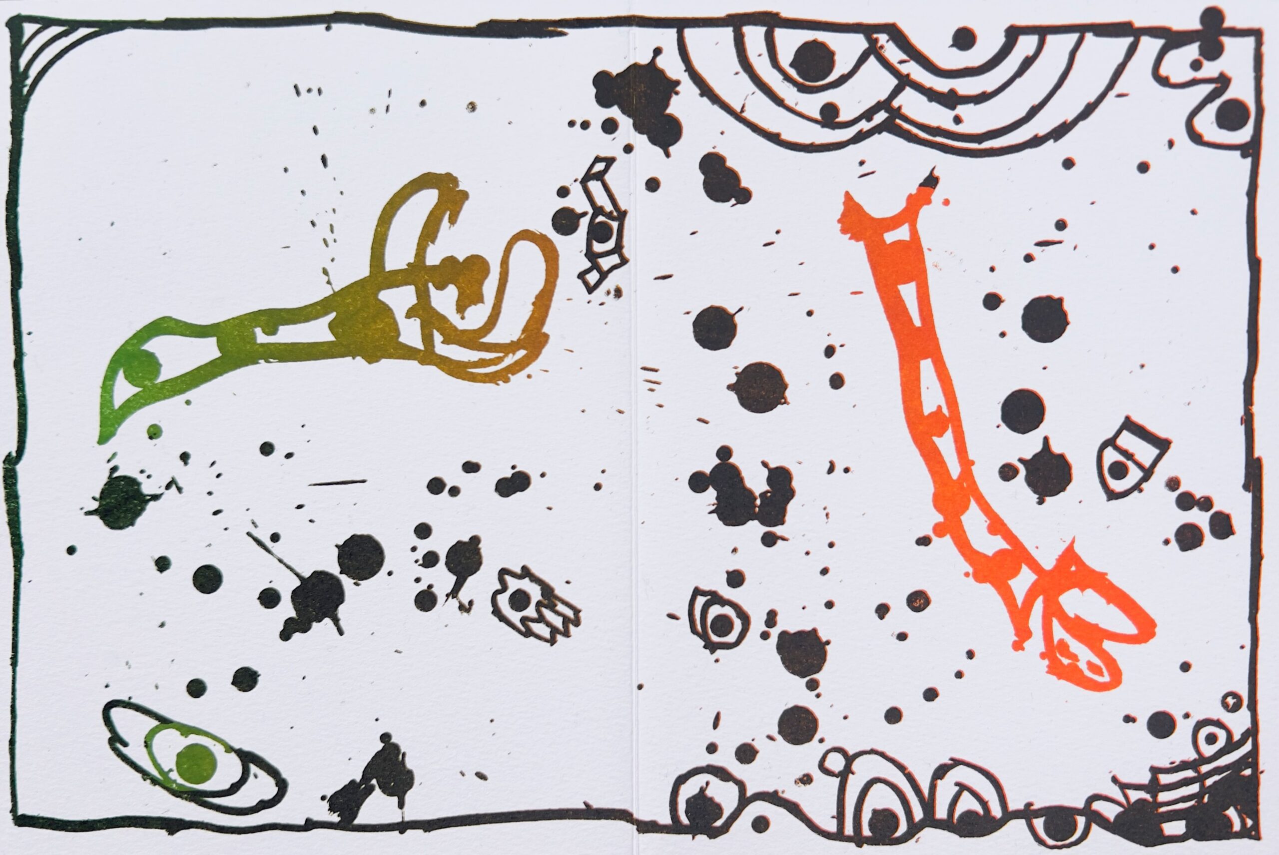 Resume 24 by Pierre Alechinsky