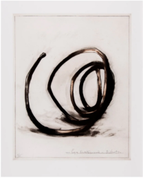 Indeterminate Line by Bernar Venet at Jim Kempner Fine Art