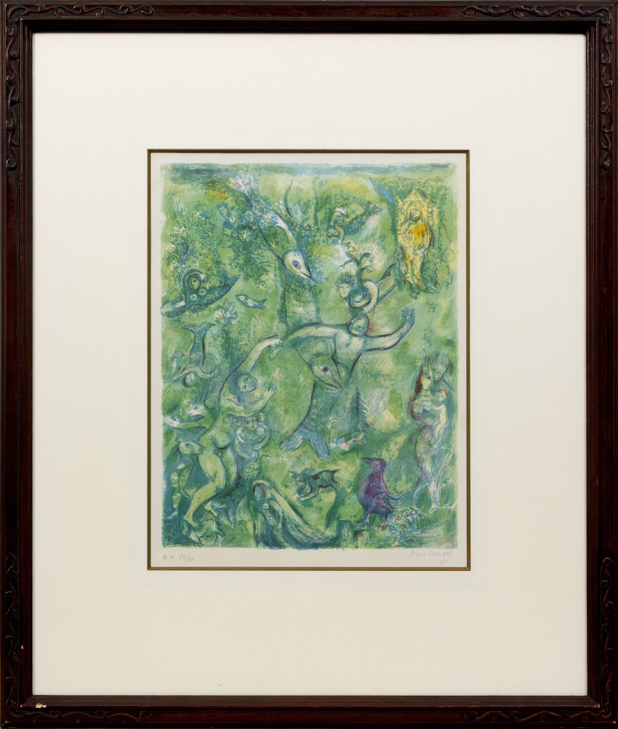 Abdullah Discovered before Him…,  from the Arabian Nights by Marc Chagall