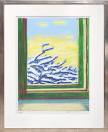 My Window with iPad drawing No. 610, 23rd December 2010. [Snow Covered Boughs] ink-jet print. by David Hockney at Peter Harrington Gallery