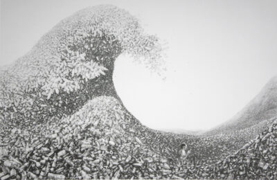 Personal Effects (The Great Wave) by Laurie Lipton at Bert Green Fine Art
