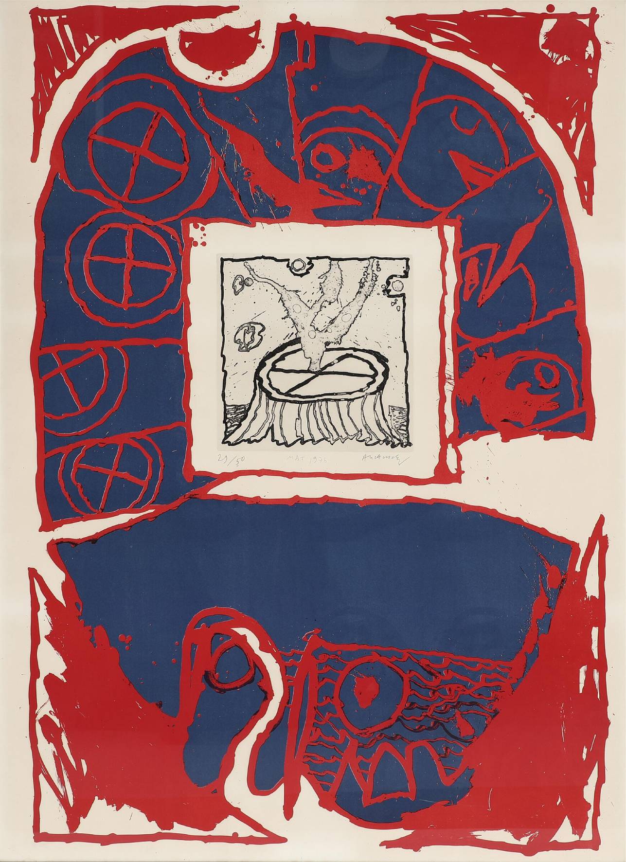 Mat by Pierre Alechinsky