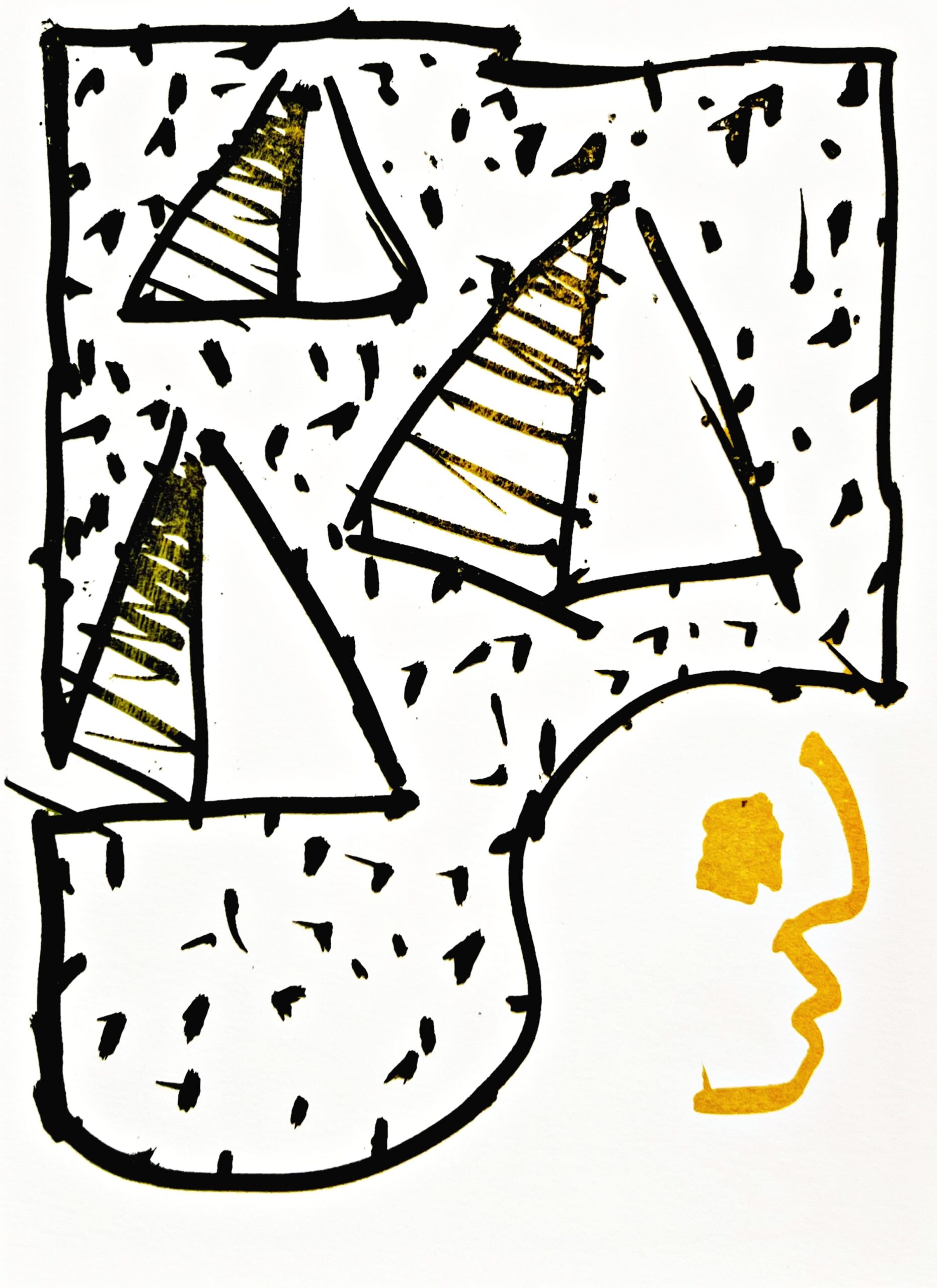 Résumé 9 by Pierre Alechinsky