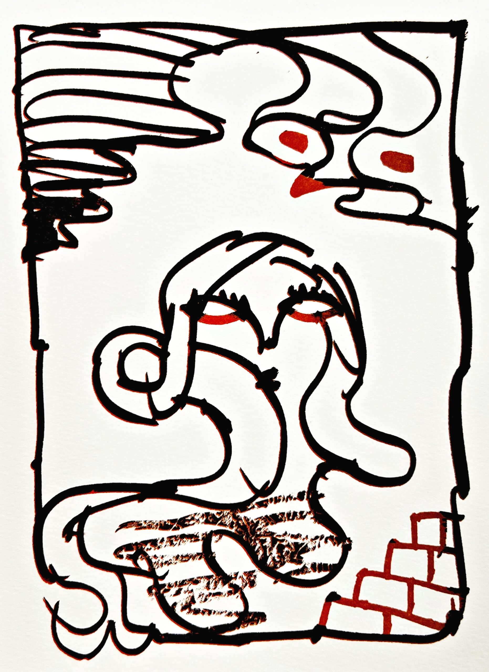 Résumé 16 by Pierre Alechinsky