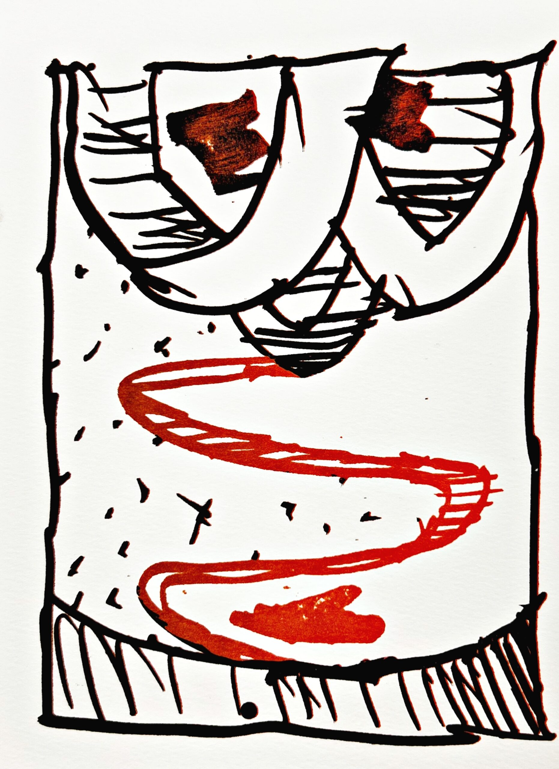 Résumé 17 by Pierre Alechinsky