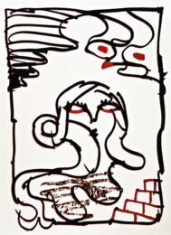 Résumé 16 by Pierre Alechinsky at Epicentrum Art Gallery