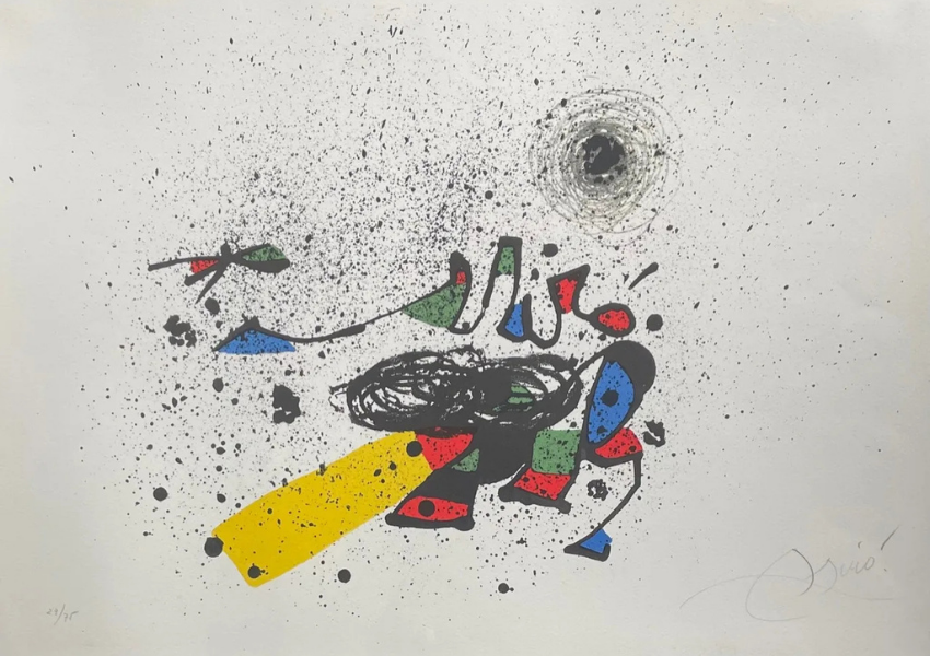 Invitation for the preview of the exhibition “Miro” Galeria Maeght, Barcelona by Joan Miro