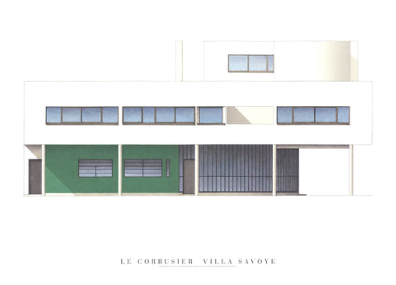 Villa Savoye, Nord-Est by Le Corbusier