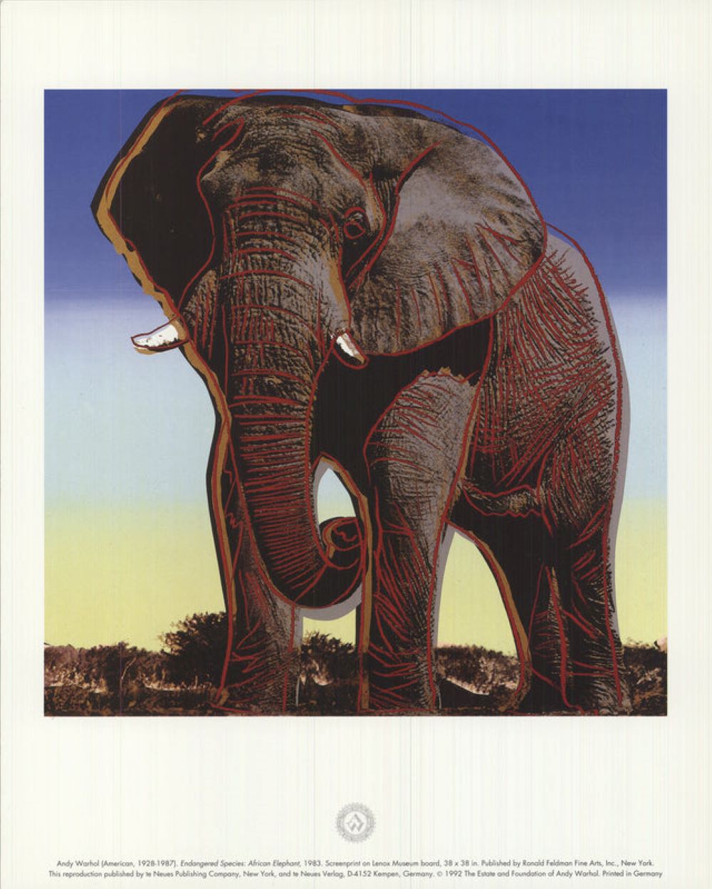 Endangered Species: African Elephant by Andy Warhol